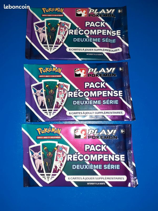 3 Booster play Pokémon de la série 2 des packs de récompense de ligue (image 1)