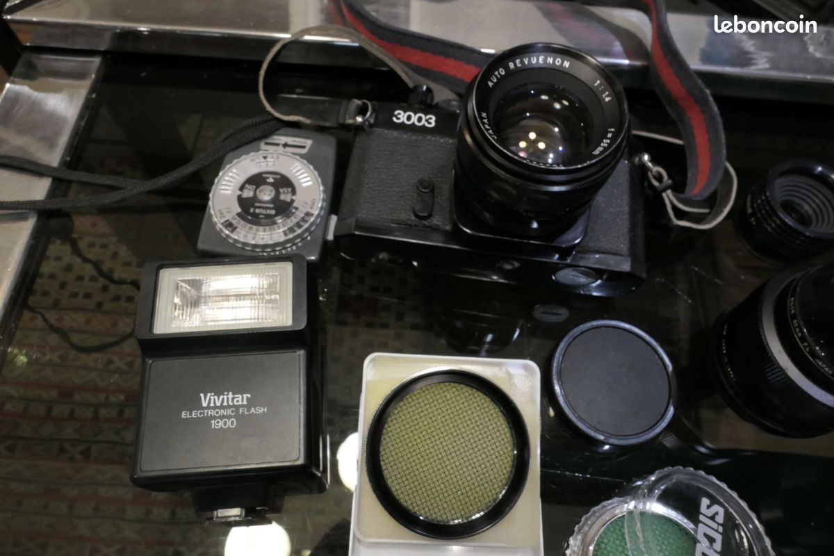 Appareil Photo Argentique Chinon CXII Noir - Bon état Avec Accessoires