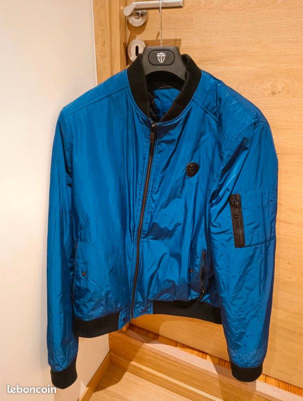 Jacket Blouson Izac Bleu Long Parka Parka Homme Izac Standing