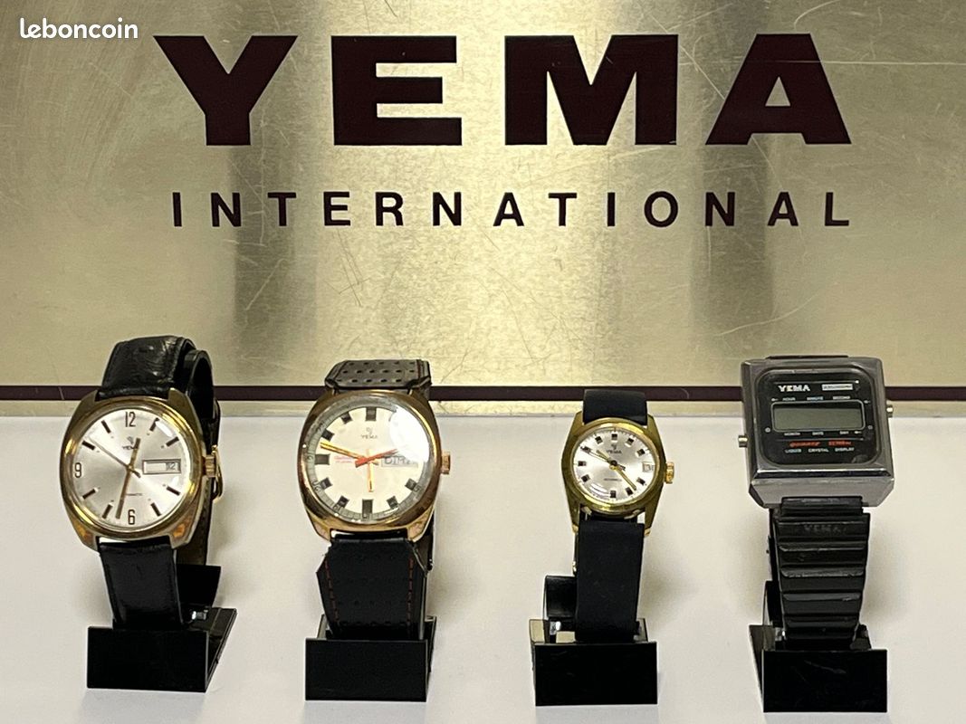 Lot De 4 Montres Yema Vintage - Collection Vintage Pour Amateurs De Pièces Rétro