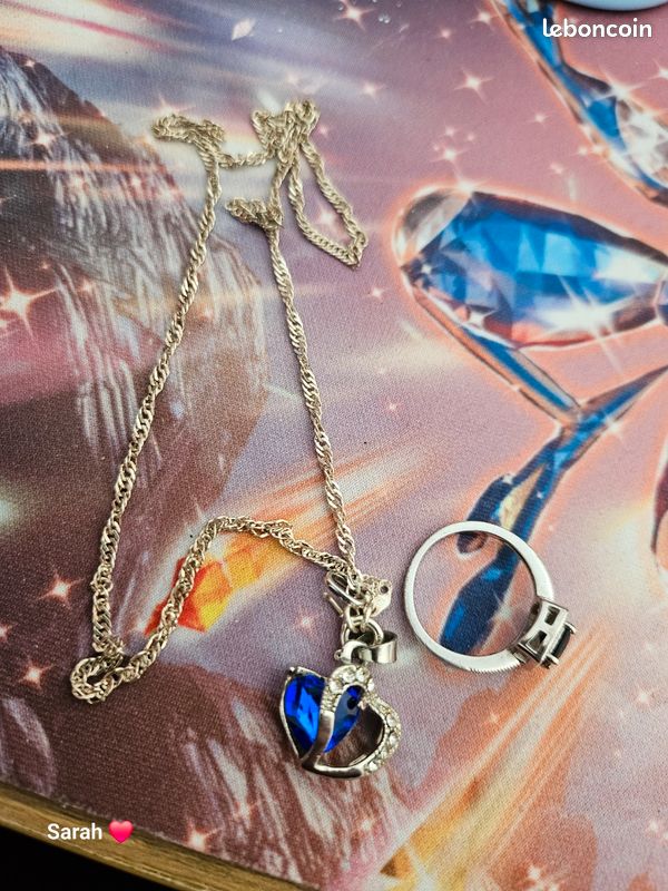 Collier en argent cœur bague en argent Montres Bijoux