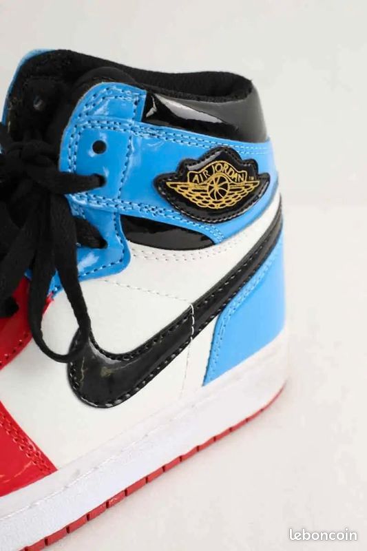 Baskets en cuir verni bleues - Nike (image 4)