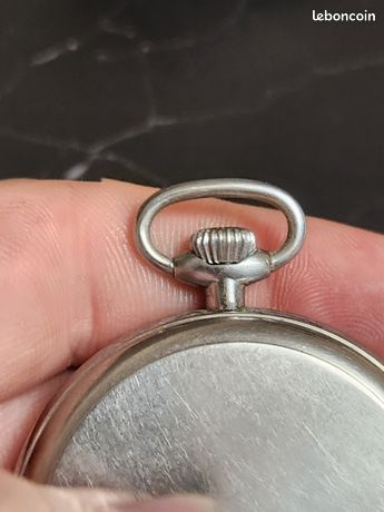 Montre Gousset Ancienne De Poche - Boîtier Nickel Chrome Style Classique