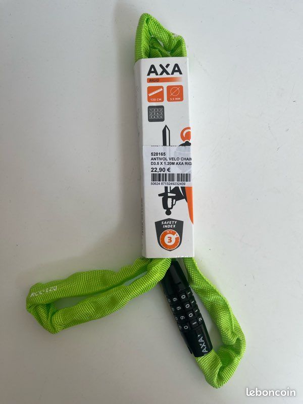 Chaîne Antivol Elops – Pour Vélo, Noire – Très Bon état D'occasion