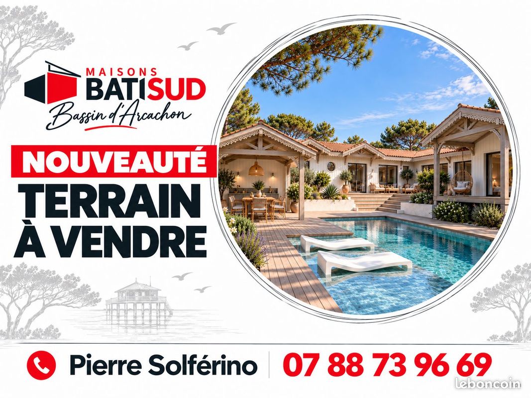 Terrain 800 m² · à Audenge · 265 000 €