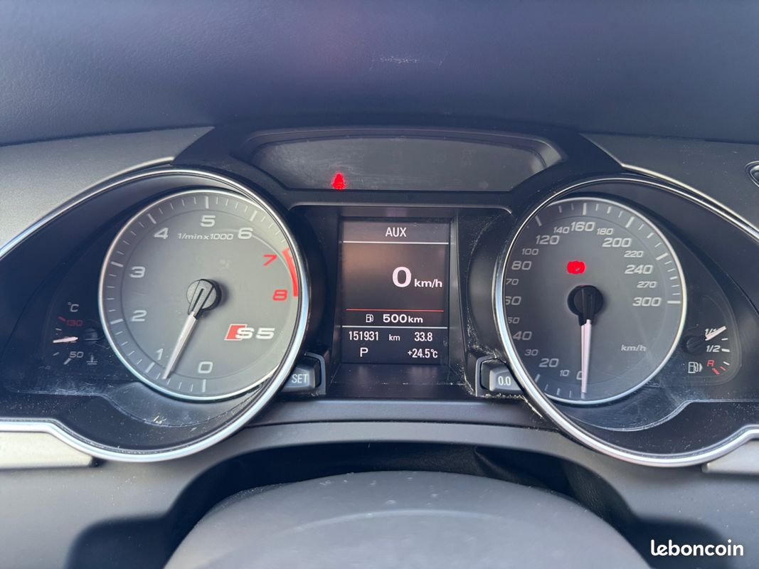 AUDI S5 SPORTBACK 3.0TFSI V6 QUATTRO S-TRONIC TRÈS BEL ÉTAT ORIGINE FRANCE 333Ch Garantie 12 mois (image 24)