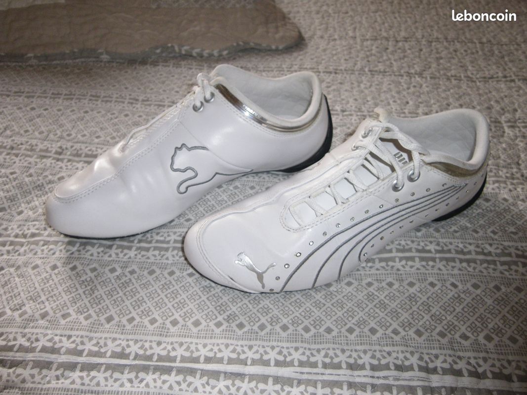 Puma Shoes Puma Blanche Strass Basket Puma Femme Avec Strass New