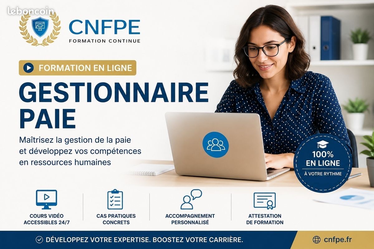 Devenez Gestionnaire Paie en entreprise en 3 mois de formation en ligne (H/F/X) (image 1)