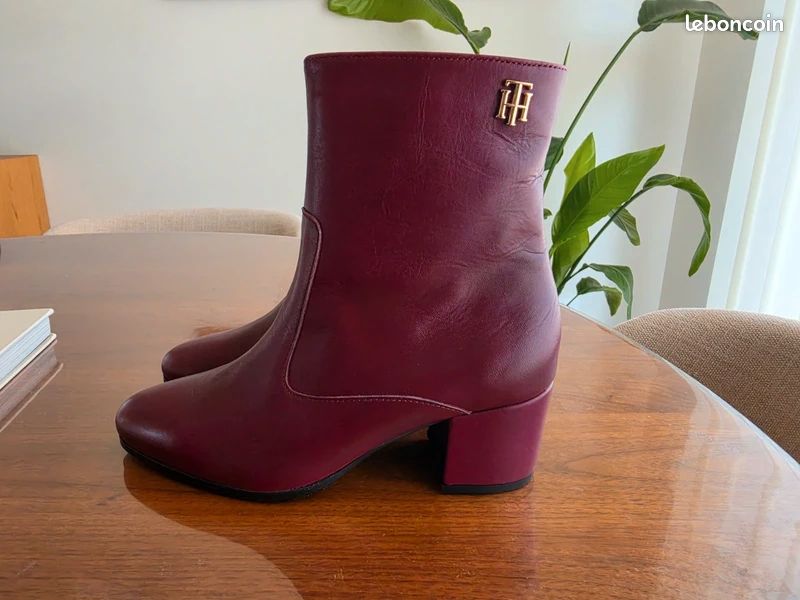 Bottines Tommy Hilfiger "Ingrid" - Bordeaux - T.38 (image 3)