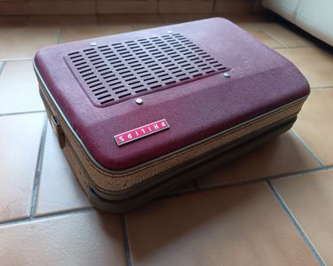 Ancienne Valise électrophone Fontana Philips - France - À Restaurer