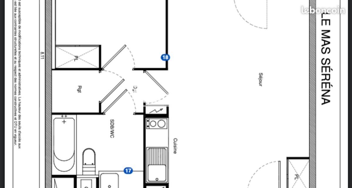 Appartement 2 pièces 45 m² · à Saint-Jory · 45 m² · 590 €/mois