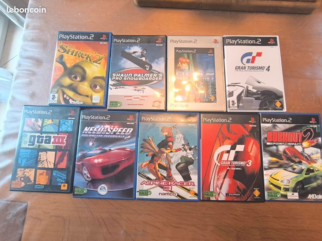 Lot De 9 Jeux PlayStation 2 (PS2) - Bon état - Jeux Variés