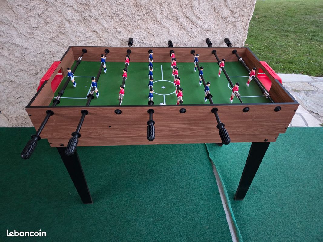 Table multi-jeux enfant baby-foot,billard,ping-pong,hockey,bowling (image 1)