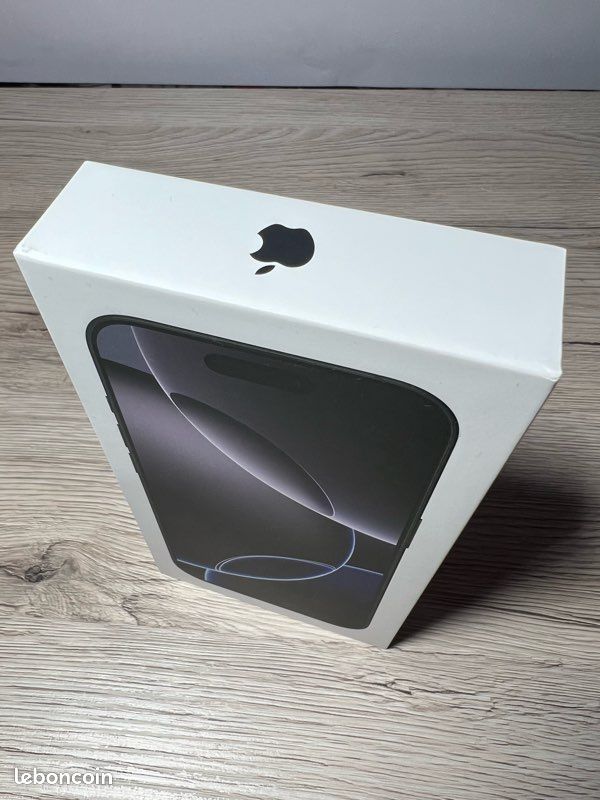IPhone 16 Pro 128 Go – Titane Noir, Neuf Sous Blister, Apple