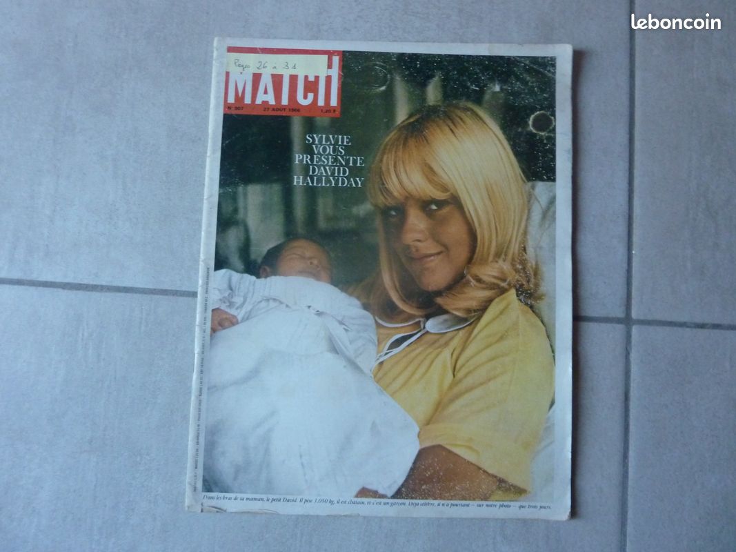 Lot 6 anciennes revues Paris Match Johnny/Sylvie (image 7)