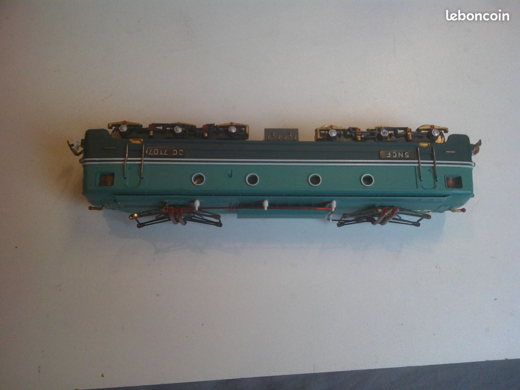 2 Locomotives Jouef CC 7107 HO Vertes - Occasions à Réparer