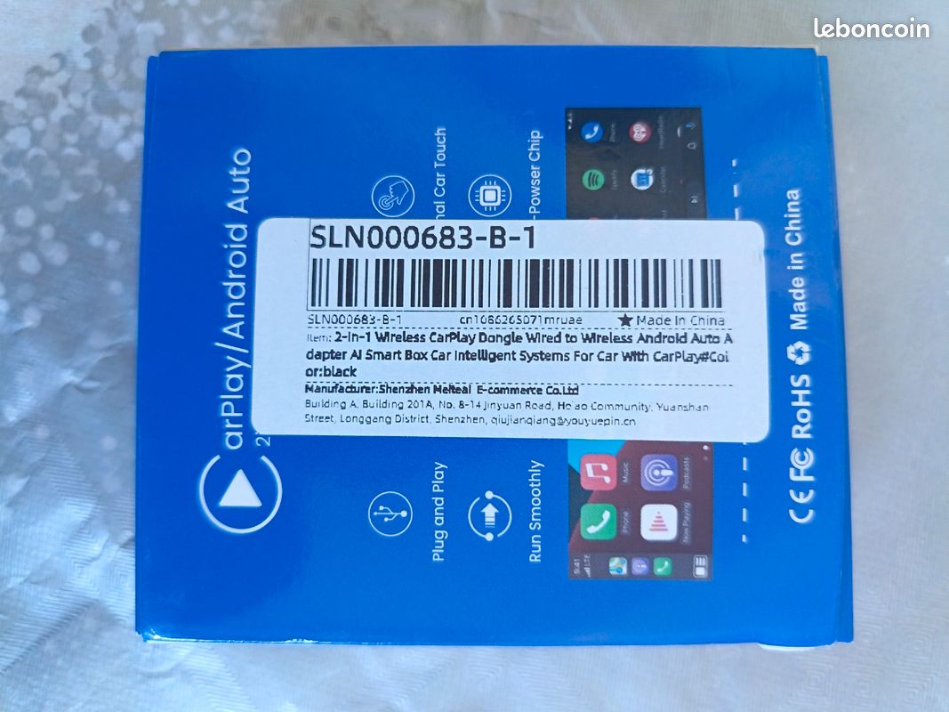 Adaptateur 2-en-1 CarPlay sans fil & Android Auto – USB (image 1)
