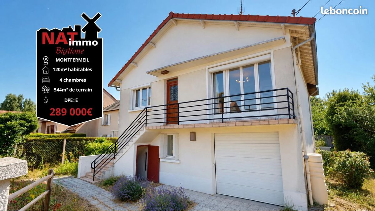 Maison 6 pièces 120 m² · à Montfermeil · 120 m² · 289 000 €