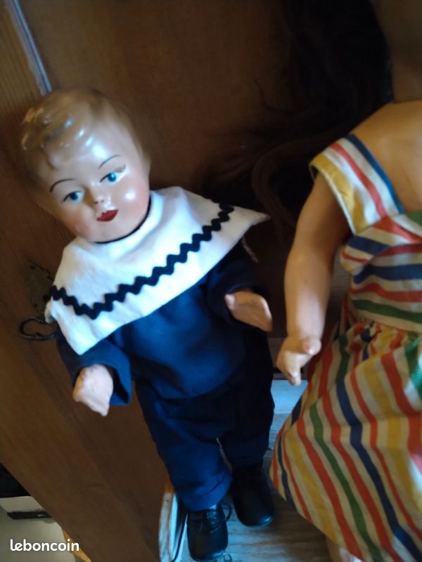 Très Belle Reproduction De Poupée Ancienne Schmitt, Pas Une Jumeau, Occasion
