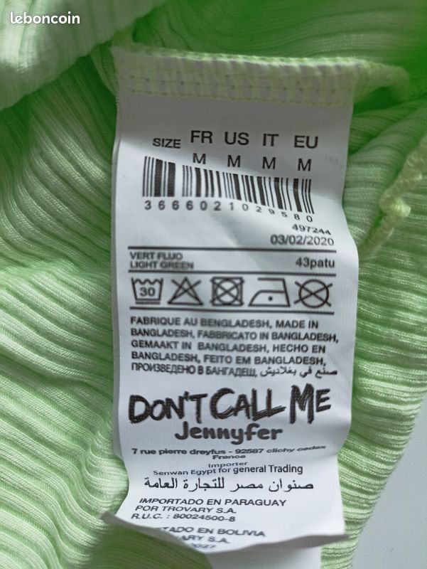 T-shirt court Don't call me Jennifer femme M (image 3)