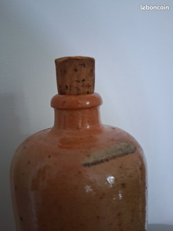 Ancienne bouteille allemande en grès "Mind. Inh." - Années 1900 signé (image 5)