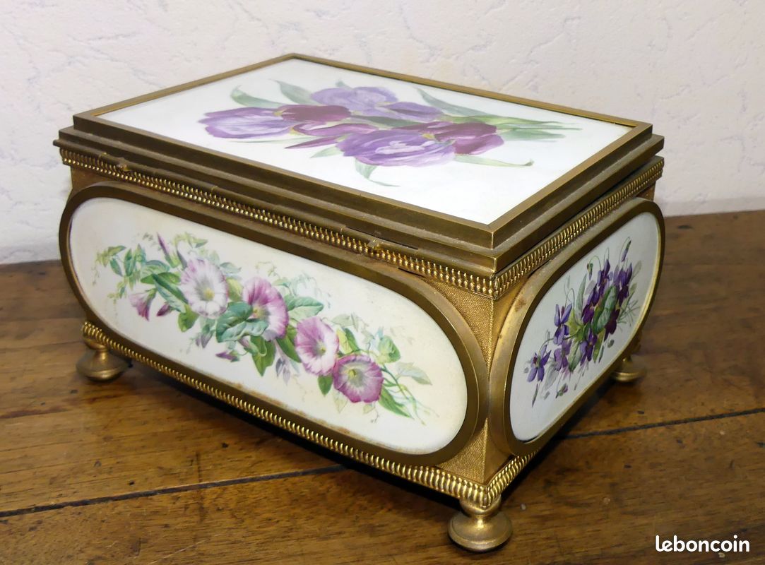 Coffret à Bijoux Ancien Fin 19ème Siècle - À Restaurer - Projet Décoration/collection (Réf: Ap01)
