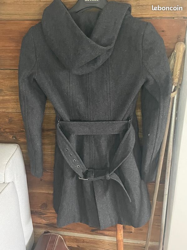 Blouson En Cuir D'agneau Et Renard Giovanni - Taille 36, Bleu, Occasion Parfait état