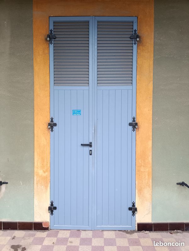 Volets en Aluminium pour porte-fenêtre - avec persiennes (image 2)