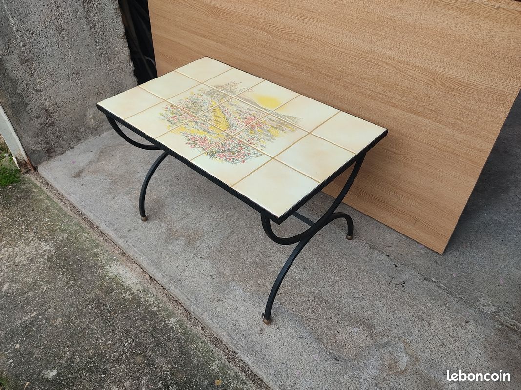 Table basse de salon fer forgé (image 1)