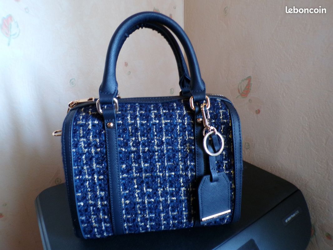 SAC A MAIN GEOX bleu marine/doré (image 6)