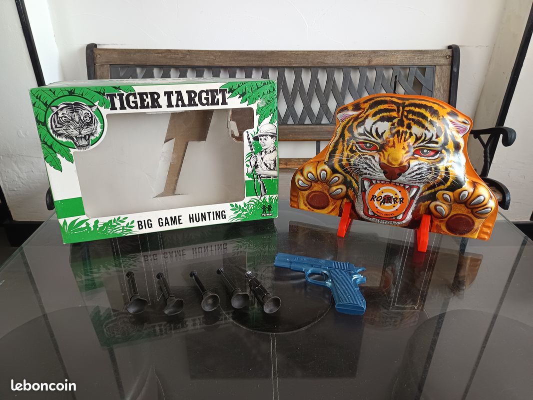 Tin Toys Automate Le Tigre – Jouet Mécanique En Tôle – Neuf En Boîte
