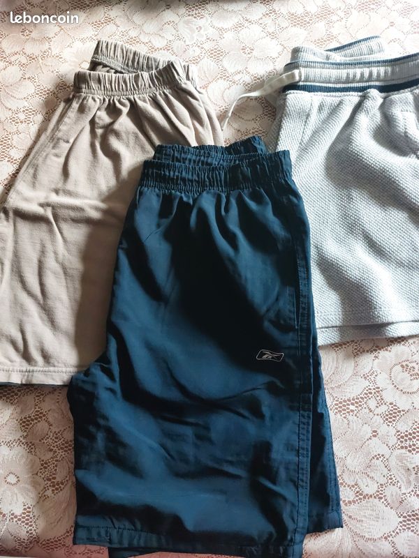 Shorts Garçon Bleu Taille 14 Ans - Occasion Très Bon état, Style Bermuda