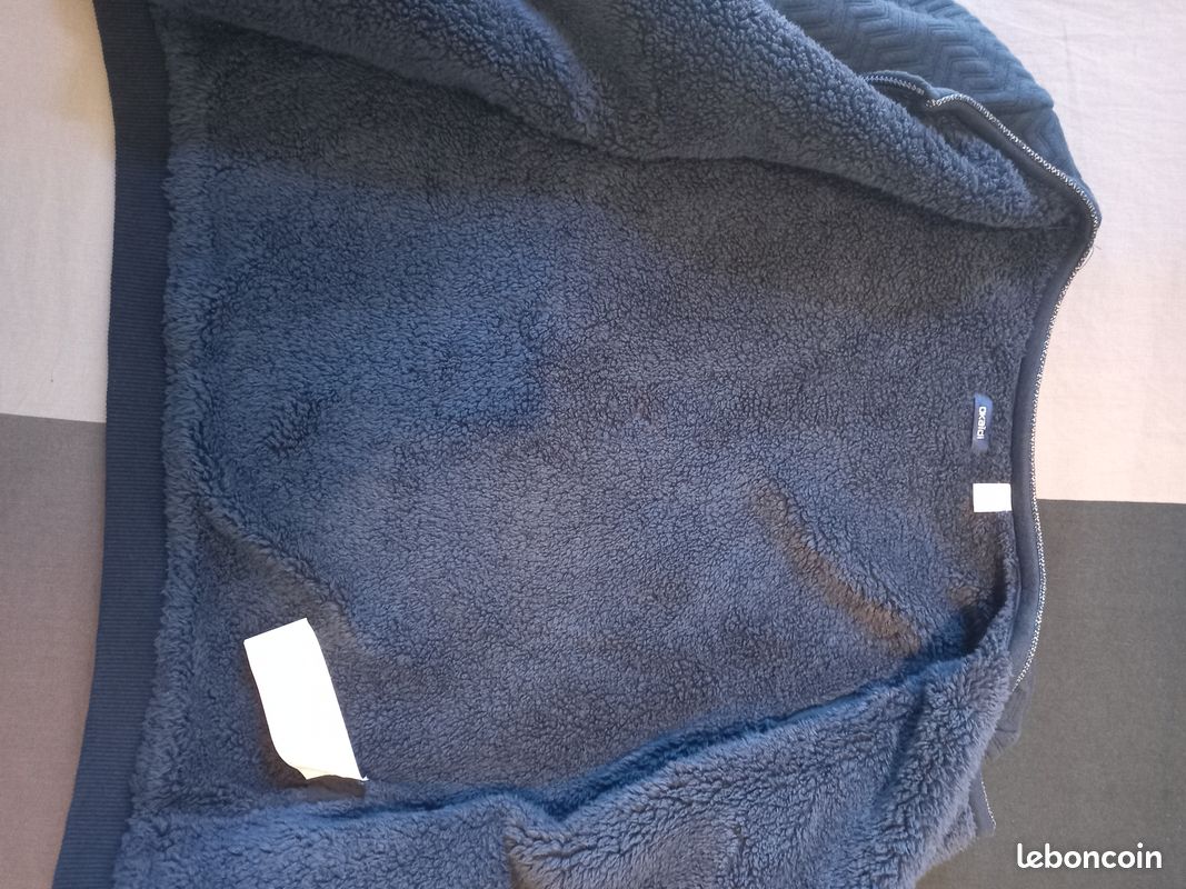 Veste chaude fourrée Okaidi bleue marine 14 ans fille (image 3)