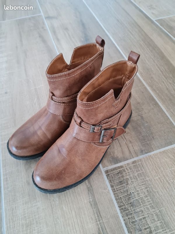 Bottines marron camel 39 (image 2)