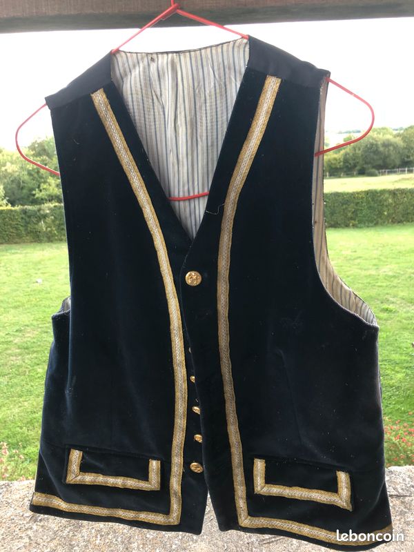 Gilet de vénerie bleu marine Sport Plein air