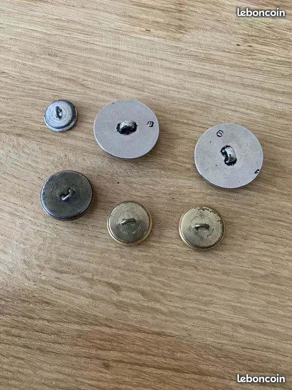 Lot ancien bouton uniforme marine national ancre militaire (image 2)
