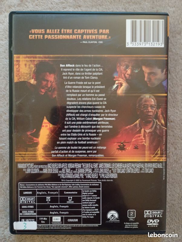DVD la somme de toutes les peurs (image 2)