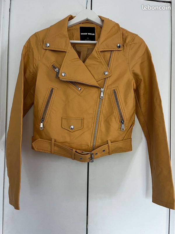 Veste de motard Tally Weijl jaune Vêtements