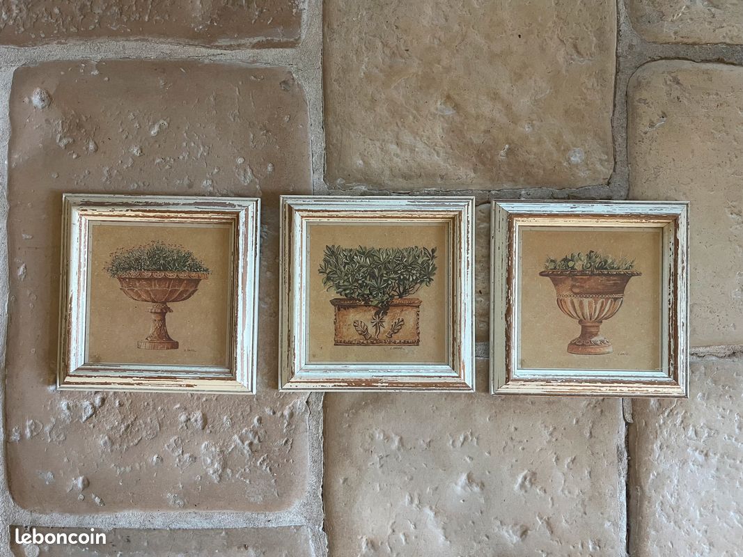 3 cadres sous verre ambiance provençale (image 1)