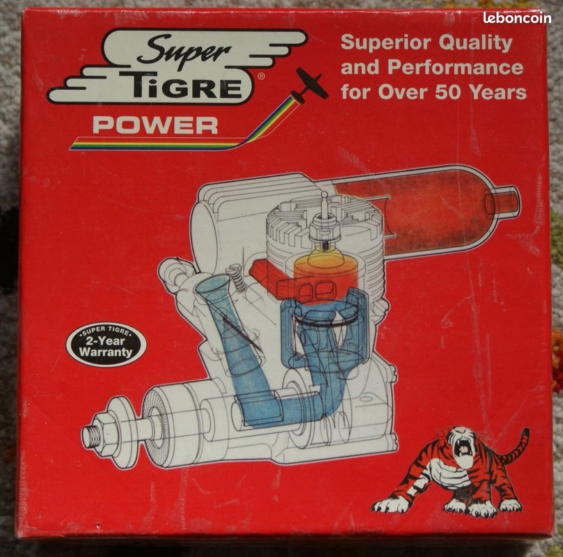 MOTEUR THERMIQUE RC aéromodélisme ancien Super Tigre G 34 H model