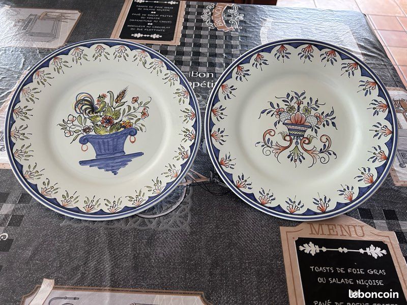 Assiettes décor vieux Rouen (image 2)