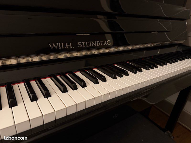 Piano droit Wilh. Steinberg P121E – Noir brillant – Excellent État - Année 2018 (image 3)