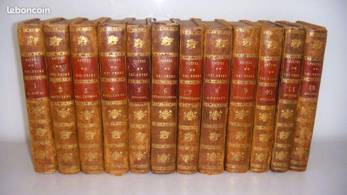 Poêtes du second ordre 1810 - série complète 12 volumes (image 1)