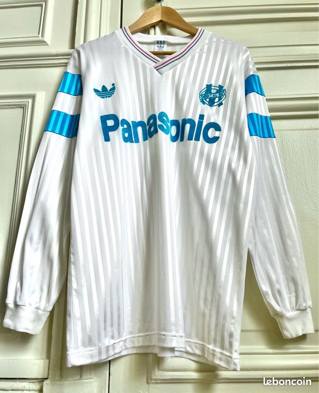 MAILLOT OM OLYMPIQUE MARSEILLE 1991-1993 VINTAGE ORIGINAL FOOT shirt EUR 27,50 - FR