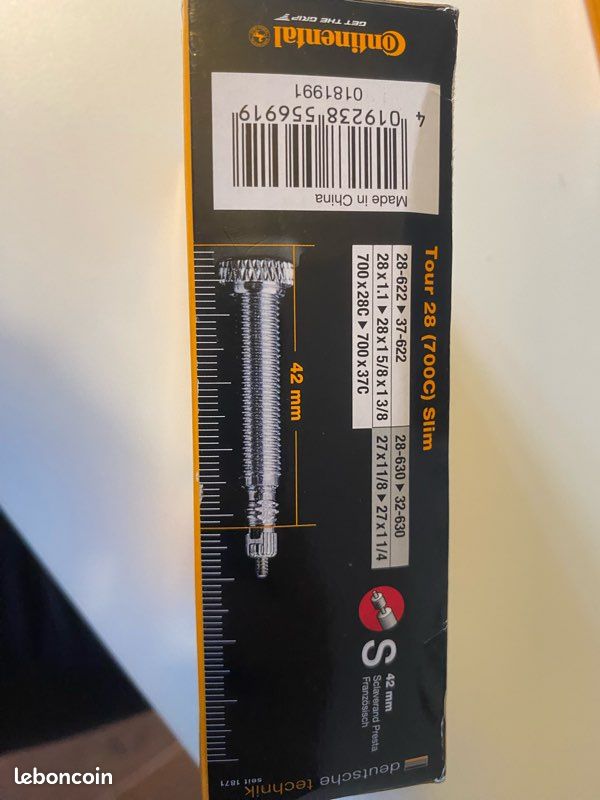 Chambre à Air Continental Tour 28'' (700C) All Schrader 40 Mm