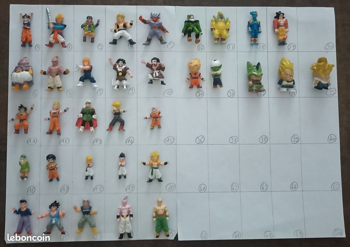 Lot De 20 Figurines Dragon Ball Z DBZ Et Autres - Mini Figurines Occasion - Pour Collection Ou Jeu