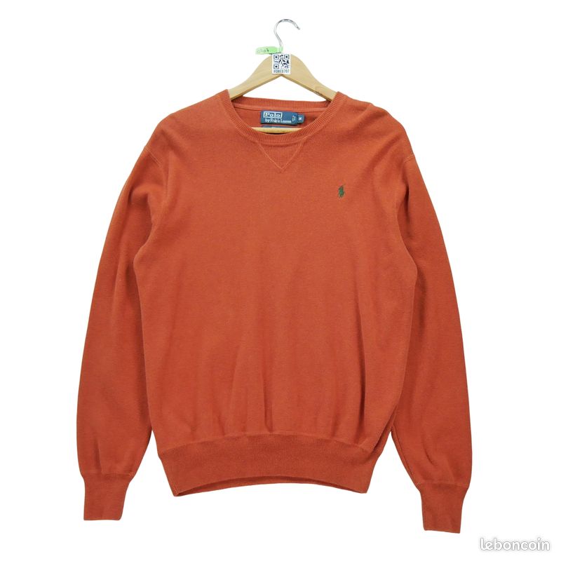 Polo Ralph Lauren Pull Col rond Homme Taille M Orange #QWE0707