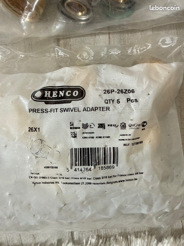 Lot de raccord Henco 26 (image 4)