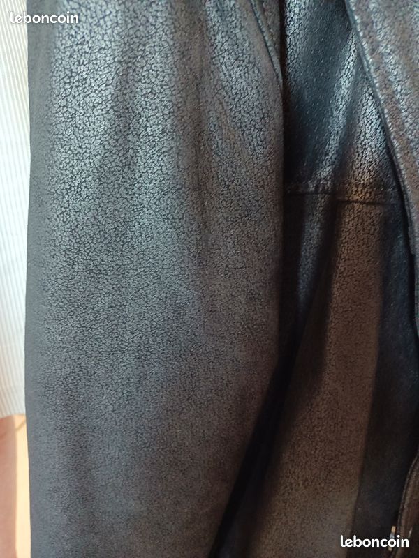 Veste manteau croute de cuir neuf taille xl (image 5)