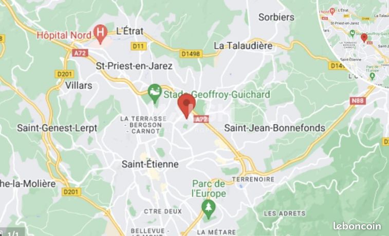 Terrain 2 000 m² Saint Etienne